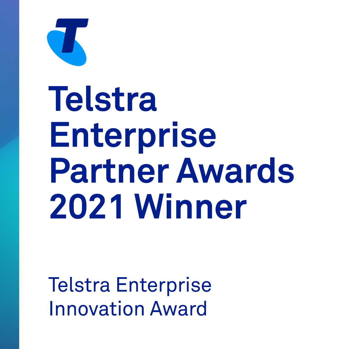 Telstra Enterprise Innovation Award 2021 - Winner - social-1